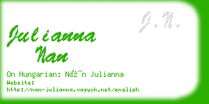 julianna nan business card